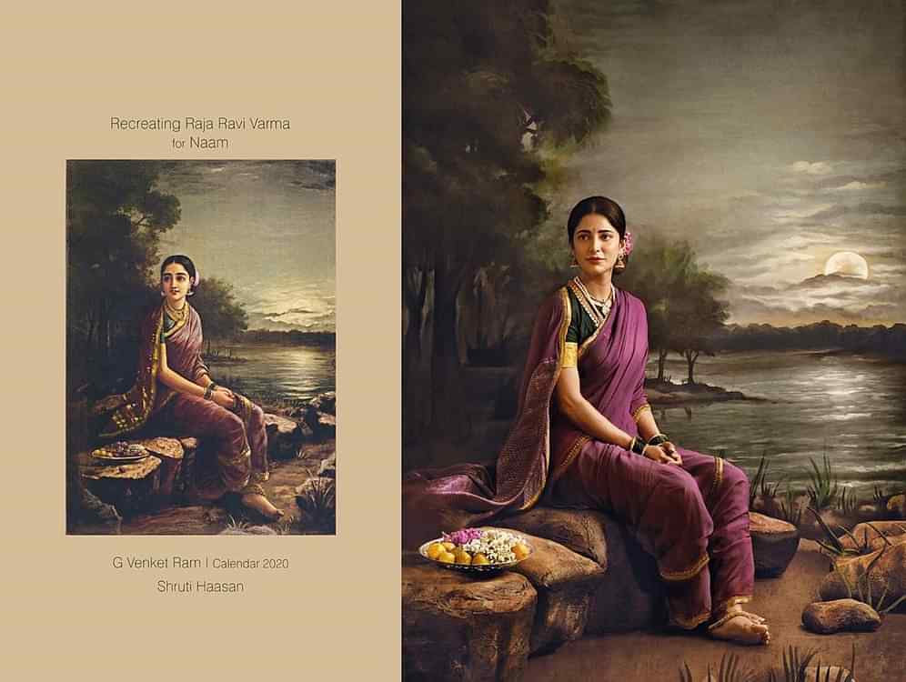 Venkat Raman recreates Ravi Varma’s Paintings with Celebrities