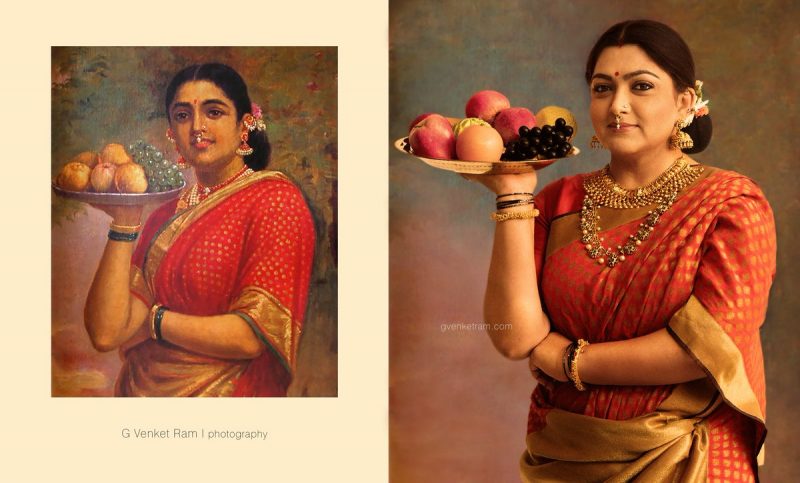 Venkat Raman recreates Ravi Varma’s Paintings with Celebrities