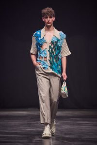 Danny Rienke presented the Spring Summer Collection 2024, Lust Garden, at Berlin Fashion Week