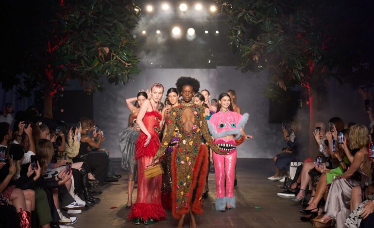 Designers From Around The World Launch Collections At Emerge SS24 Evening Show In London Fashion Week